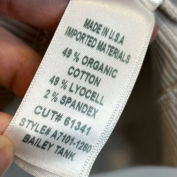 AGOLDE Bailey Ribbed Tank Top in Beige - Picture 7 of 8